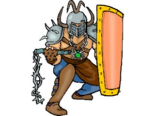 Sticker Custom Preview Image #057471 Fantasy Medieval Images Warriorwith Mace Shield