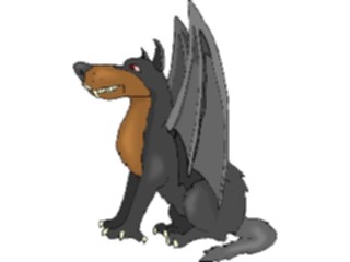 Sticker Custom Preview Image #057496 Fantasy Medieval Images Winged Dog
