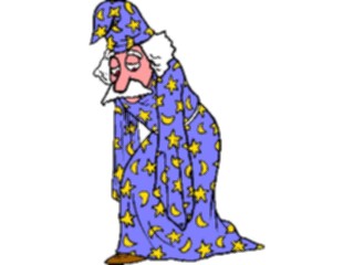 Sticker Custom Preview Image #057549 Fantasy Medieval Images Wizard Dejected