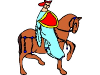 Sticker Custom Preview Image #057598 Fantasy Medieval Images Womanon Horse