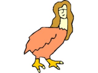 Sticker Custom Preview Image #057613 Fantasy Medieval Images Woman Bird1