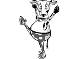 Sticker Custom Preview Image #058185 Fitness Cartoons General Aerobics Cow1