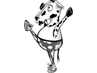 Sticker Custom Preview Image #058186 Fitness Cartoons General Aerobics Cow2