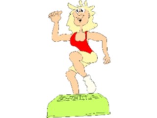 Sticker Custom Preview Image #058188 Fitness Cartoons General Aerobics Step01