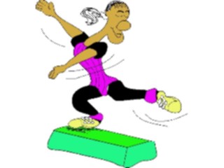 Sticker Custom Preview Image #058190 Fitness Cartoons General Aerobics Step03