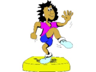 Sticker Custom Preview Image #058191 Fitness Cartoons General Aerobics Step04