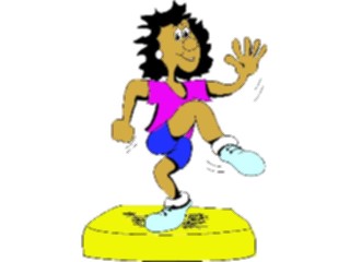 Sticker Custom Preview Image #058191 Fitness Cartoons General Aerobics Step04