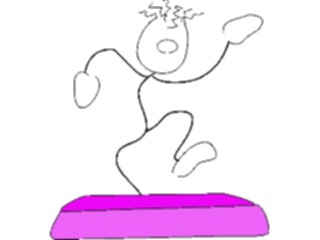 Sticker Custom Preview Image #058193 Fitness Cartoons General Aerobics Step06