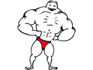 Sticker Custom Preview Image #058204 Fitness Cartoons General Body Builder03