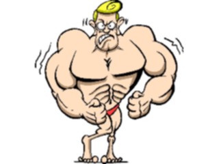 Sticker Custom Preview Image #058208 Fitness Cartoons General Body Builder07