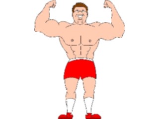 Sticker Custom Preview Image #058210 Fitness Cartoons General Body Builder09