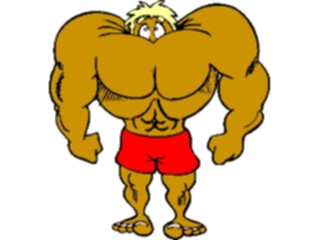 Sticker Custom Preview Image #058213 Fitness Cartoons General Body Builder12