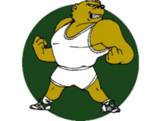 Sticker Custom Preview Image #058224 Fitness Cartoons General Body Builder Bear2