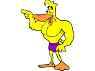 Sticker Custom Preview Image #058225 Fitness Cartoons General Body Builder Duck