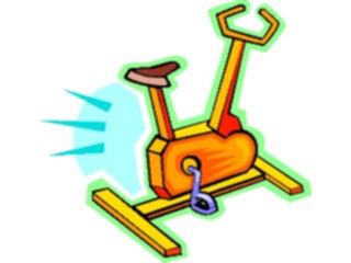 Sticker Custom Preview Image #058229 Fitness Cartoons General Exercise Bike