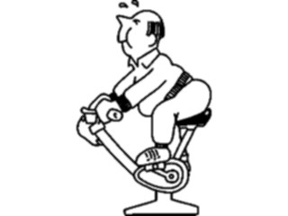 Sticker Custom Preview Image #058231 Fitness Cartoons General Exercise Bike Male1