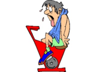 Sticker Custom Preview Image #058234 Fitness Cartoons General Exercise Bike Male4