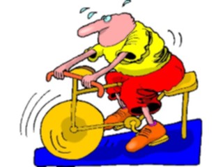 Sticker Custom Preview Image #058235 Fitness Cartoons General Exercise Bike Male5