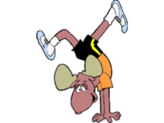 Sticker Custom Preview Image #058242 Fitness Cartoons General Handstand Moose