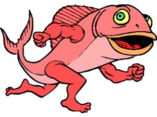 Sticker Custom Preview Image #058245 Fitness Cartoons General Jogger Fish