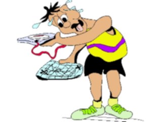 Sticker Custom Preview Image #058246 Fitness Cartoons General Jogger Lost