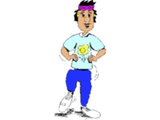 Sticker Custom Preview Image #058253 Fitness Cartoons General Jogging07