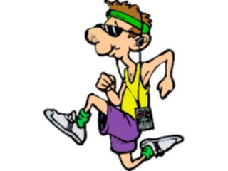 Sticker Custom Preview Image #058257 Fitness Cartoons General Jogging11