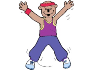 Sticker Custom Preview Image #058267 Fitness Cartoons General Jumping Jacks Bear