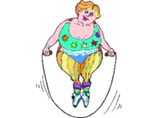 Sticker Custom Preview Image #058270 Fitness Cartoons General Jumping Rope3