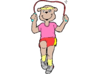 Sticker Custom Preview Image #058273 Fitness Cartoons General Jumping Rope Bear