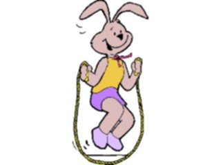 Sticker Custom Preview Image #058274 Fitness Cartoons General Jumping Rope Rabbit