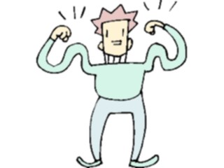 Sticker Custom Preview Image #058275 Fitness Cartoons General Muscle Man