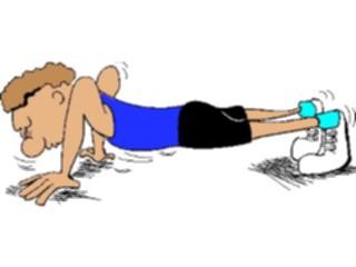 Sticker Custom Preview Image #058284 Fitness Cartoons General Push Ups2