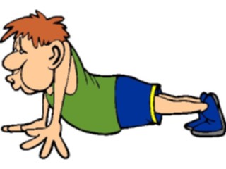 Sticker Custom Preview Image #058285 Fitness Cartoons General Push Ups3