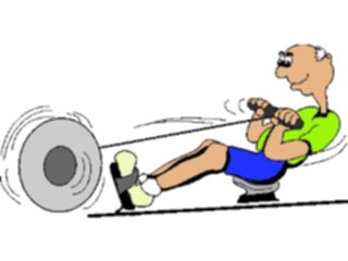 Sticker Custom Preview Image #058288 Fitness Cartoons General Rowing Machine2