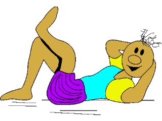 Sticker Custom Preview Image #058300 Fitness Cartoons General Sit Ups4