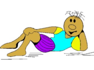 Sticker Custom Preview Image #058301 Fitness Cartoons General Sit Ups5