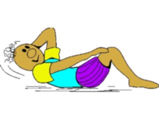 Sticker Custom Preview Image #058302 Fitness Cartoons General Sit Ups6