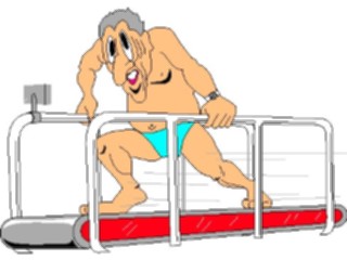 Sticker Custom Preview Image #058306 Fitness Cartoons General Treadmill01