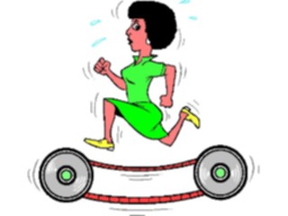 Sticker Custom Preview Image #058310 Fitness Cartoons General Treadmill05