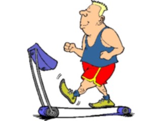 Sticker Custom Preview Image #058315 Fitness Cartoons General Treadmill10