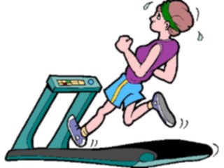 Sticker Custom Preview Image #058316 Fitness Cartoons General Treadmill11