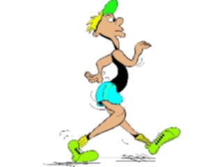 Sticker Custom Preview Image #058318 Fitness Cartoons General Walking1