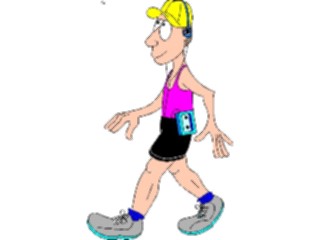 Sticker Custom Preview Image #058321 Fitness Cartoons General Walking4