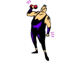 Sticker Custom Preview Image #058332 Fitness Cartoons General Weight Lifter At Work