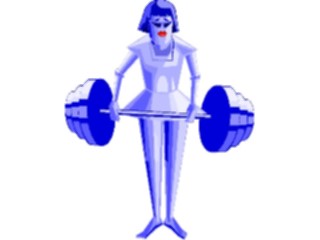 Sticker Custom Preview Image #058343 Fitness Cartoons General Weight Lifter Robot