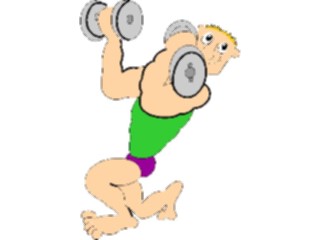 Sticker Custom Preview Image #058346 Fitness Cartoons General Weight Lifting02