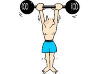 Sticker Custom Preview Image #058348 Fitness Cartoons General Weight Lifting04