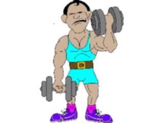 Sticker Custom Preview Image #058350 Fitness Cartoons General Weight Lifting06