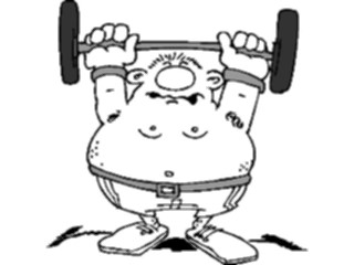 Sticker Custom Preview Image #058352 Fitness Cartoons General Weight Lifting08